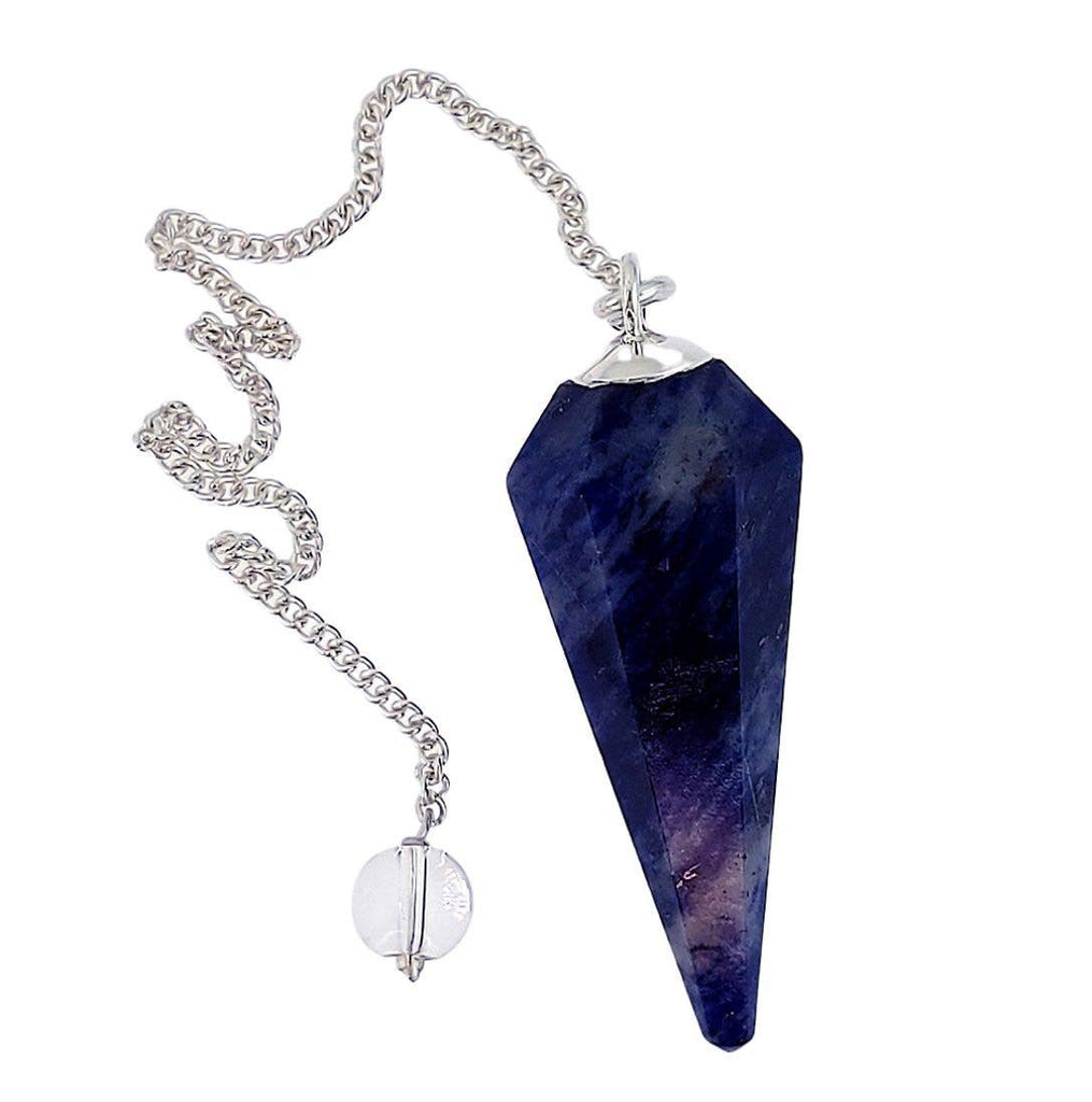 Crystal Earth Sterling - Pendulum - Natural Faceted Amethyst