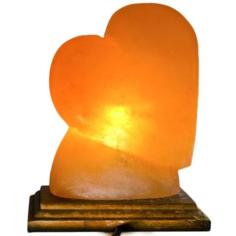 Carved Natural Himalayan Salt Lamps heart