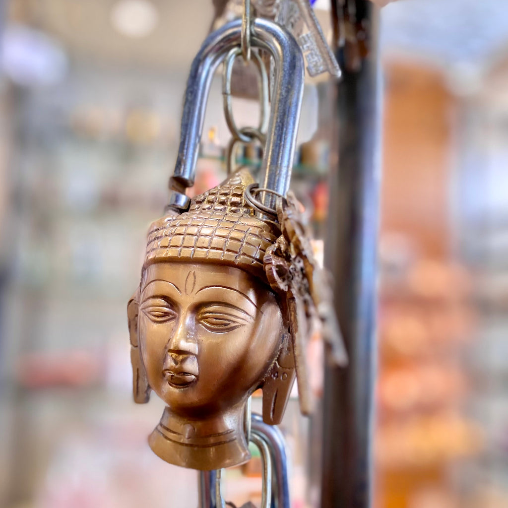 Buddha Head Brass Tibetan Antique Lock