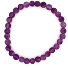 Amethyst Gemstone Faceted Bead Stretch Bracelet