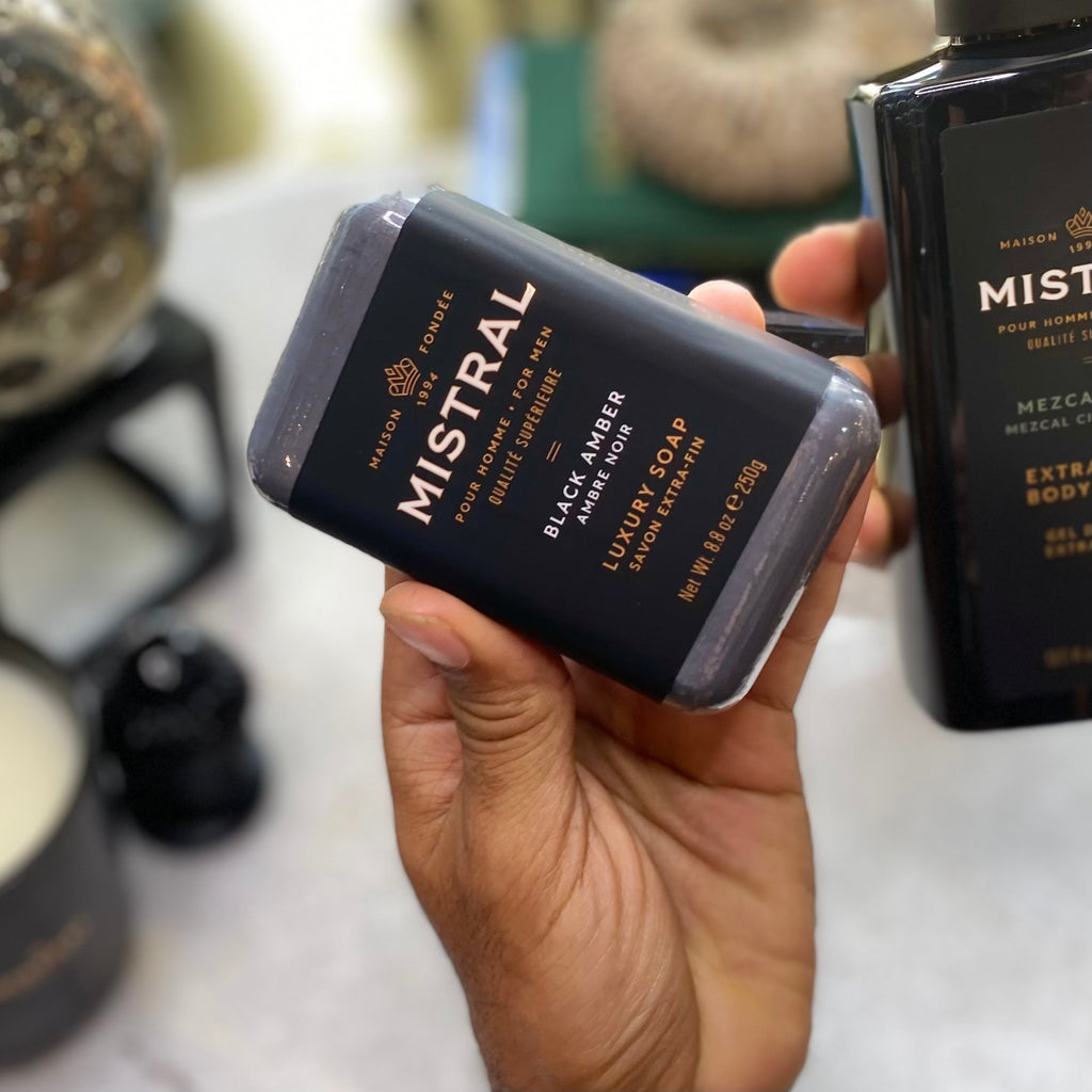Black Amber Mistral Pour Homme Bar Soap