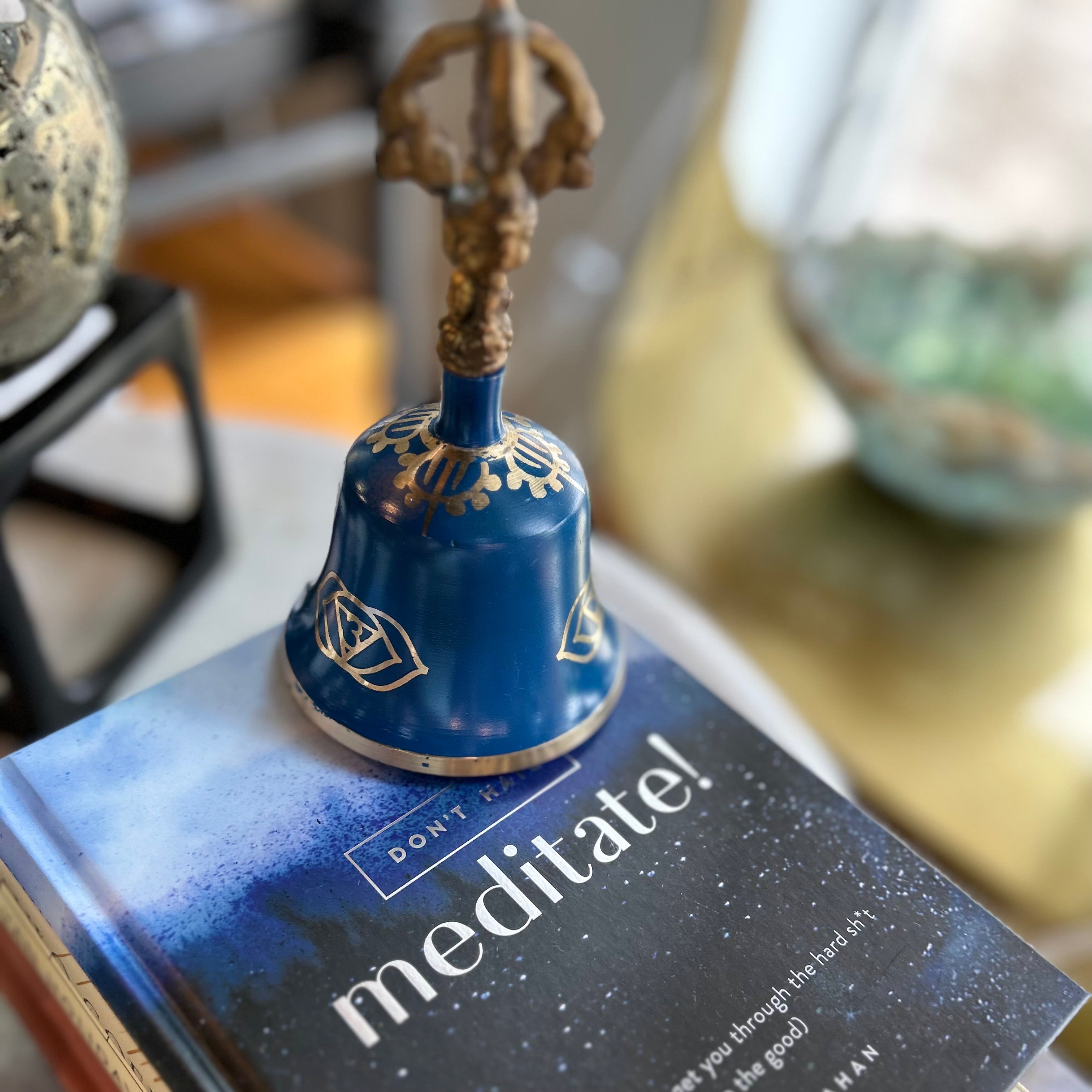 Blue Tibetan Third Eye Chakra Bell