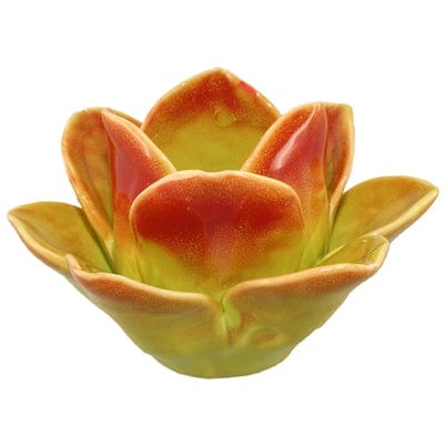 Lotus Tealight Holder Orange