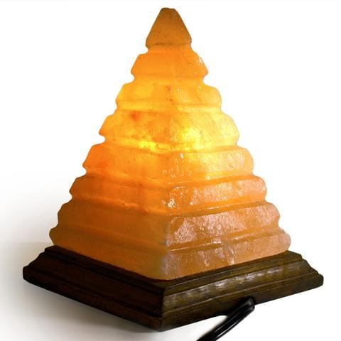 Carved Natural Himalayan Salt Lamps pyramid